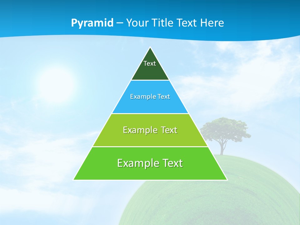 A Green Hill With Two Trees On Top Of It PowerPoint Template