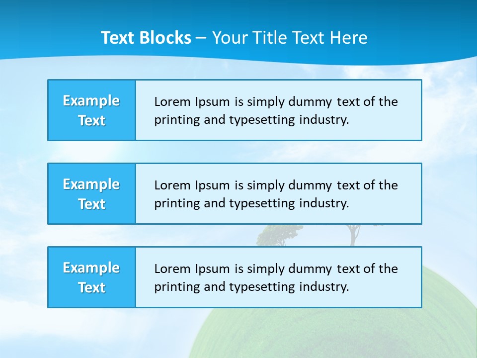 A Green Hill With Two Trees On Top Of It PowerPoint Template
