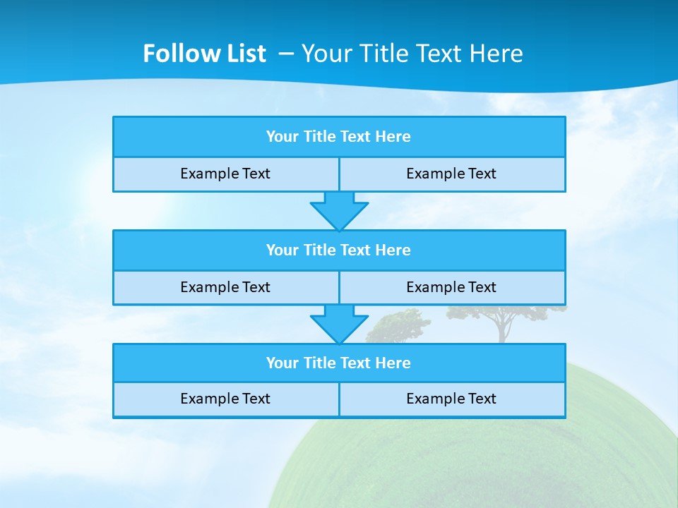 A Green Hill With Two Trees On Top Of It PowerPoint Template