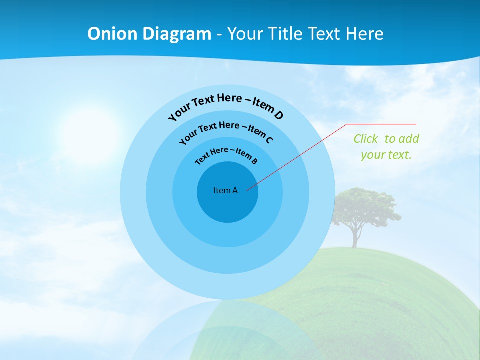 A Green Hill With Two Trees On Top Of It PowerPoint Template