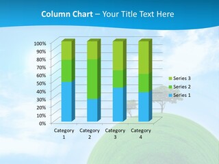 A Green Hill With Two Trees On Top Of It PowerPoint Template