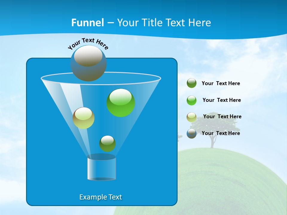 A Green Hill With Two Trees On Top Of It PowerPoint Template