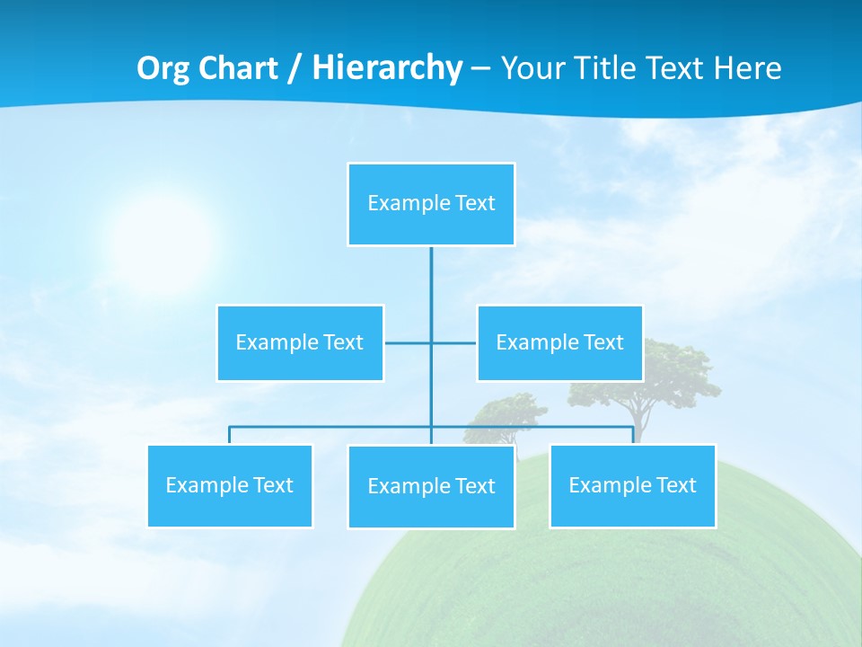 A Green Hill With Two Trees On Top Of It PowerPoint Template