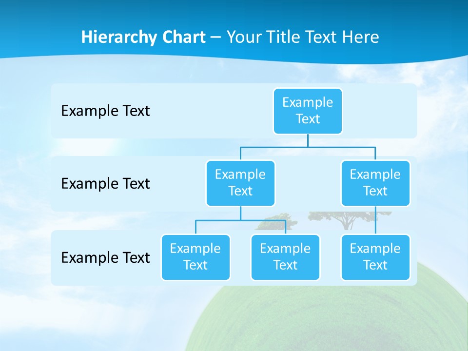 A Green Hill With Two Trees On Top Of It PowerPoint Template