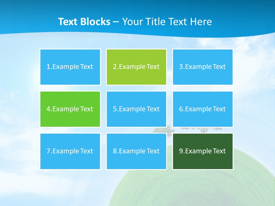 A Green Hill With Two Trees On Top Of It PowerPoint Template
