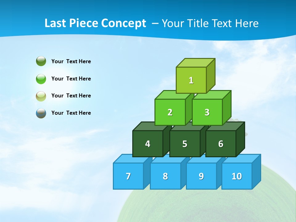 A Green Hill With Two Trees On Top Of It PowerPoint Template