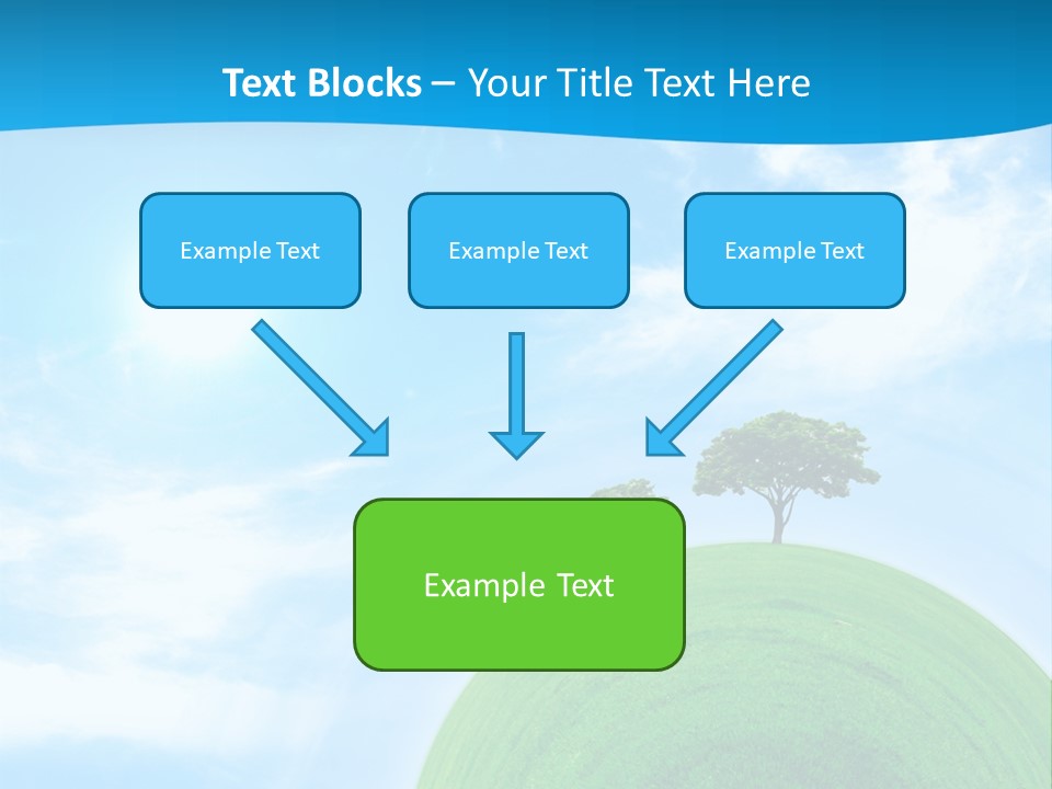 A Green Hill With Two Trees On Top Of It PowerPoint Template