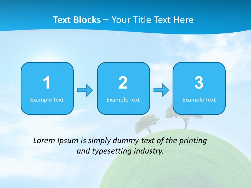 A Green Hill With Two Trees On Top Of It PowerPoint Template