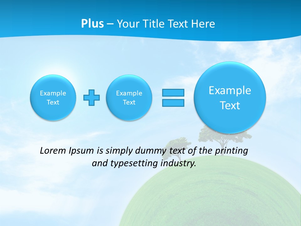 A Green Hill With Two Trees On Top Of It PowerPoint Template