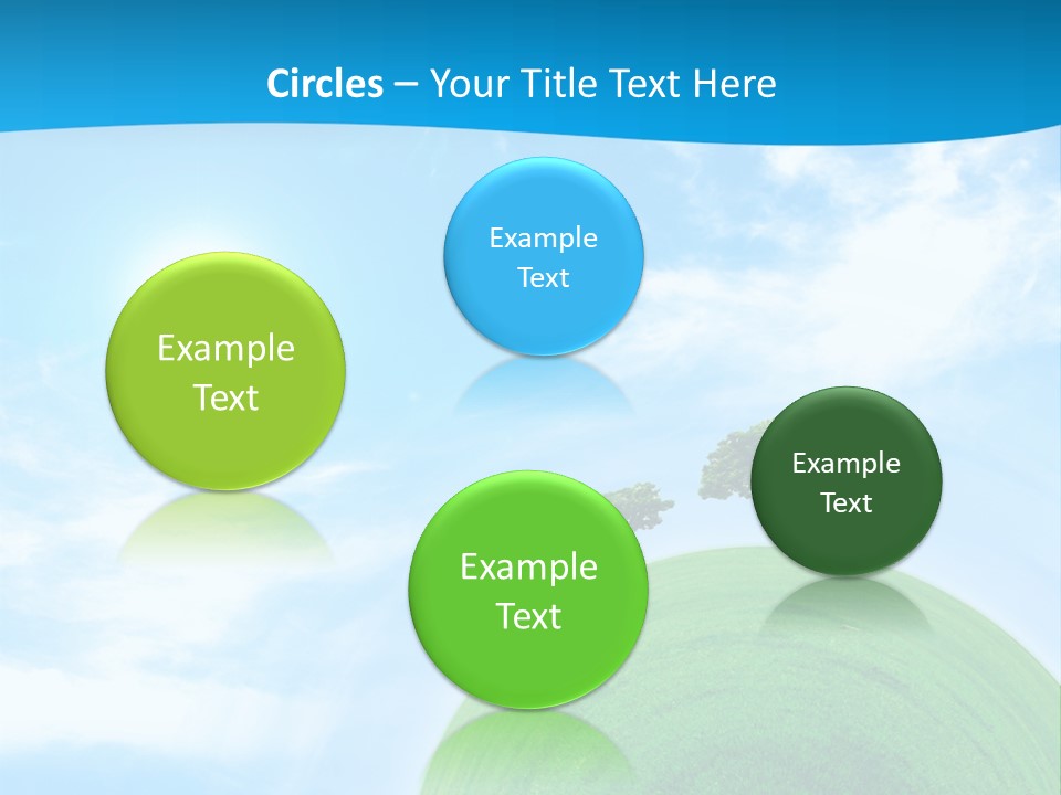 A Green Hill With Two Trees On Top Of It PowerPoint Template