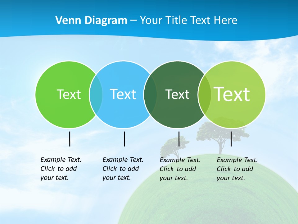 A Green Hill With Two Trees On Top Of It PowerPoint Template