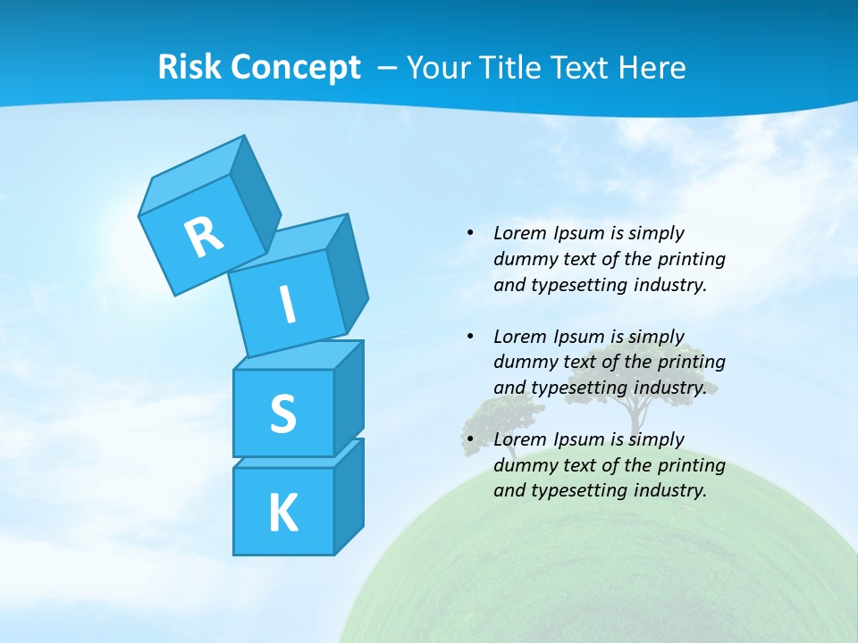 A Green Hill With Two Trees On Top Of It PowerPoint Template