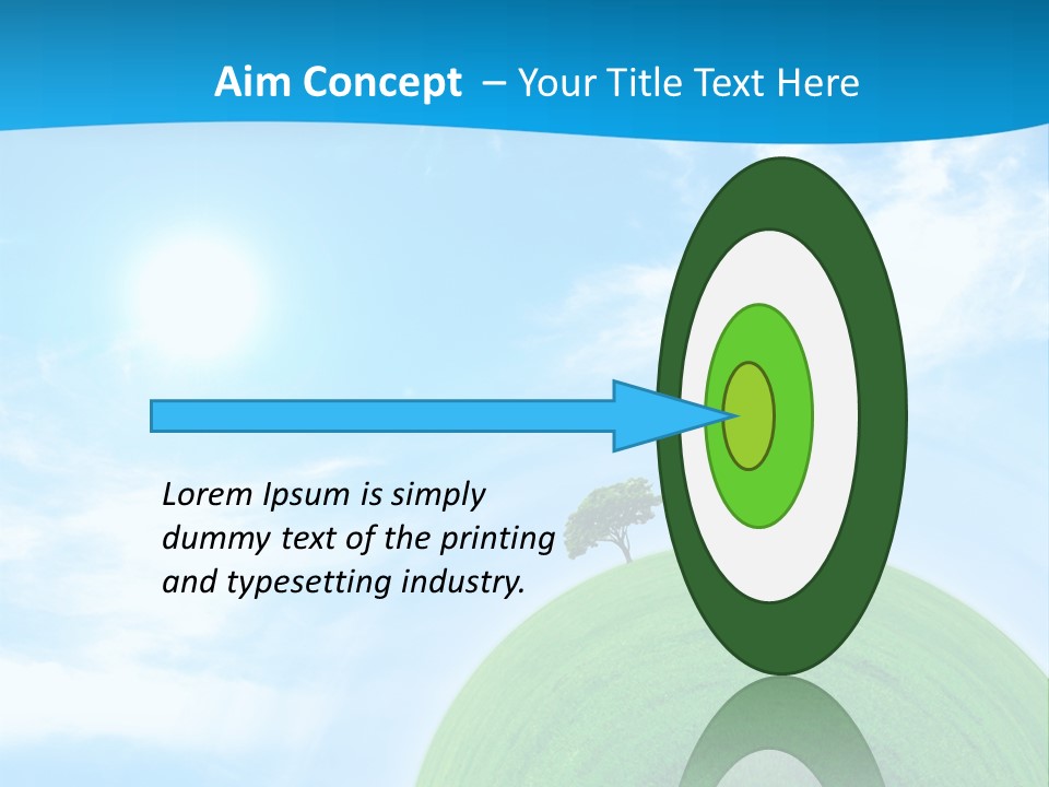 A Green Hill With Two Trees On Top Of It PowerPoint Template