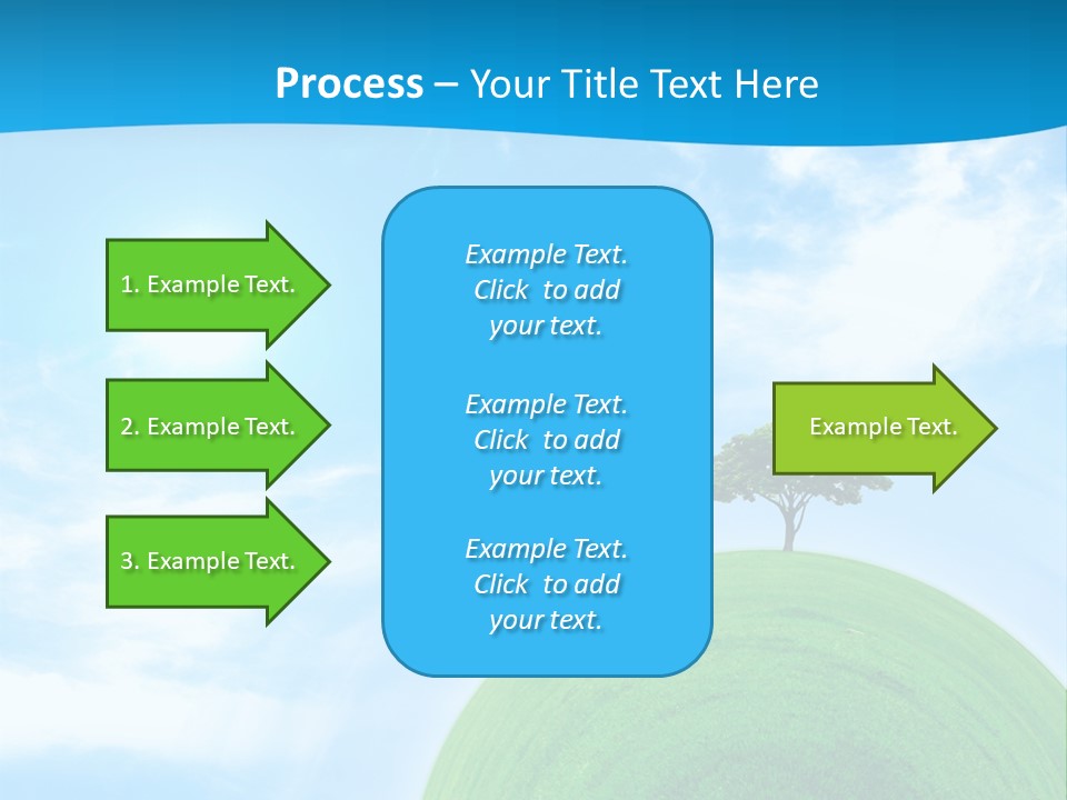 A Green Hill With Two Trees On Top Of It PowerPoint Template