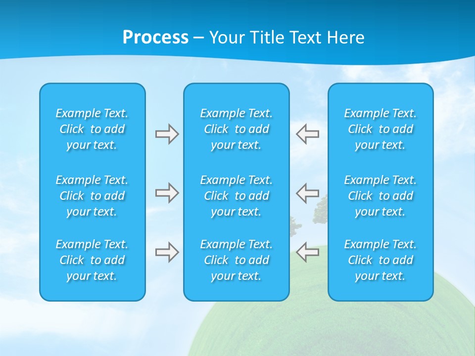 A Green Hill With Two Trees On Top Of It PowerPoint Template