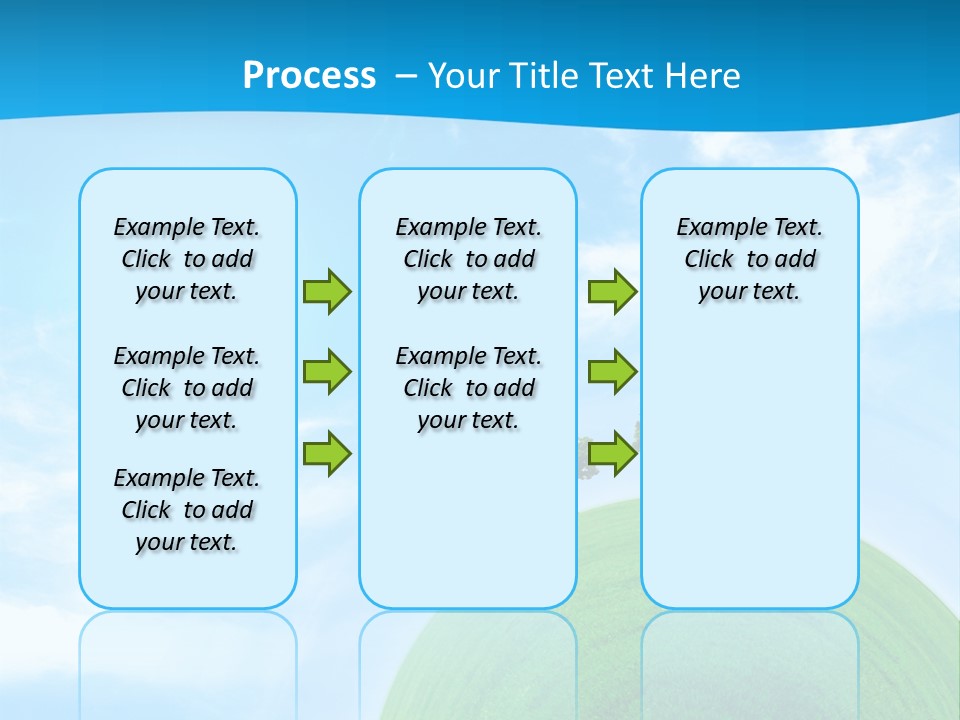 A Green Hill With Two Trees On Top Of It PowerPoint Template
