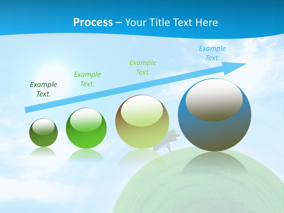 A Green Hill With Two Trees On Top Of It PowerPoint Template