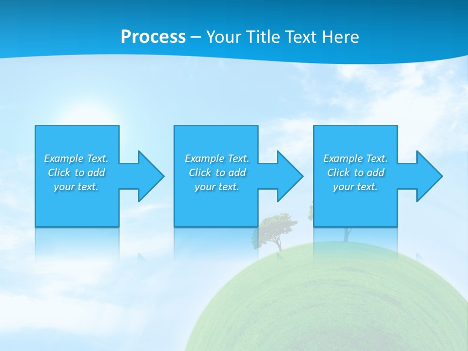 A Green Hill With Two Trees On Top Of It PowerPoint Template