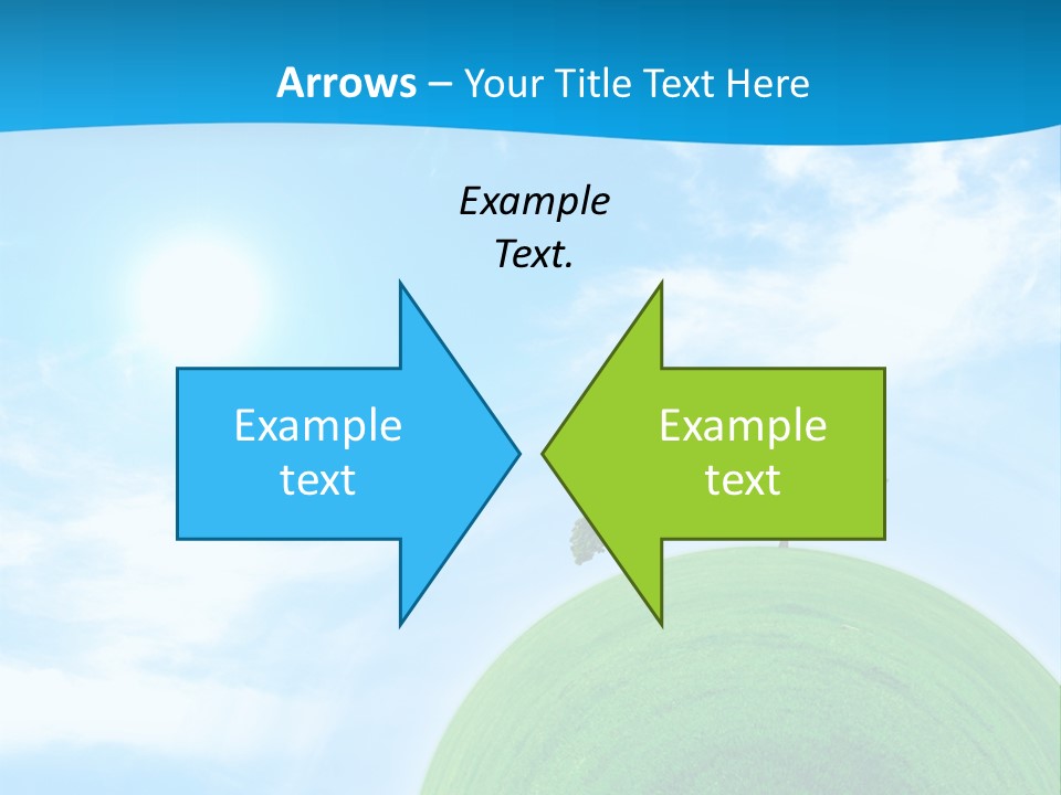 A Green Hill With Two Trees On Top Of It PowerPoint Template