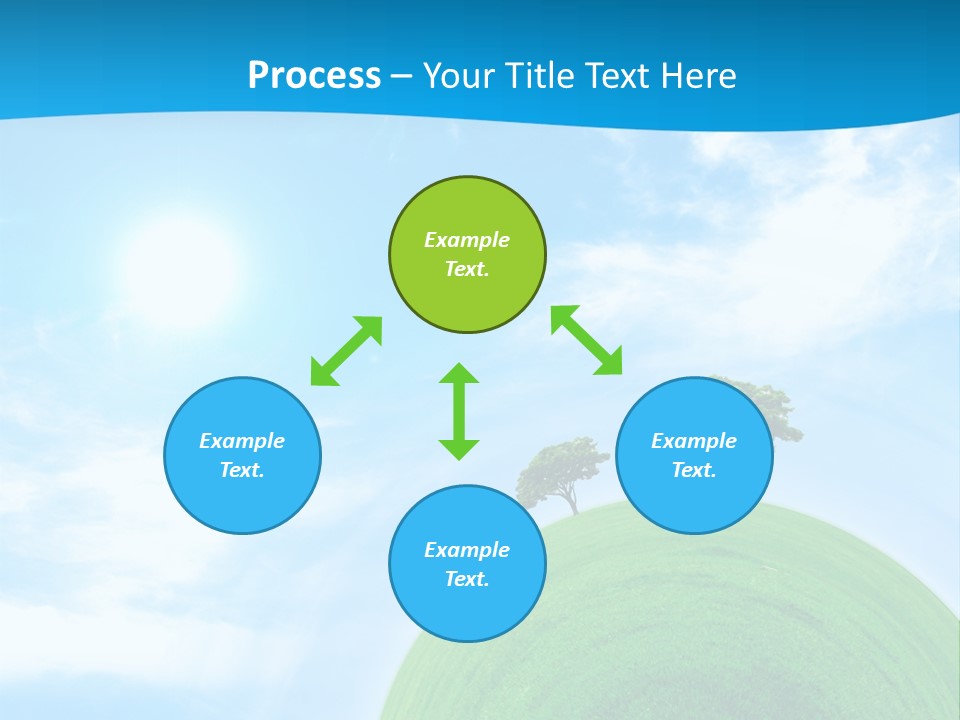 A Green Hill With Two Trees On Top Of It PowerPoint Template