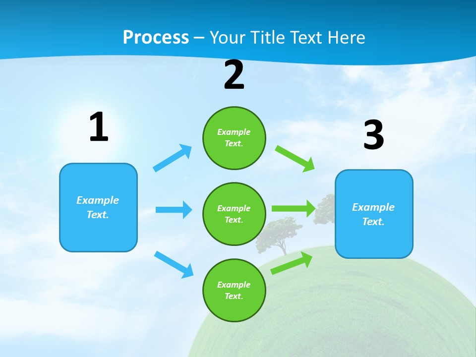A Green Hill With Two Trees On Top Of It PowerPoint Template