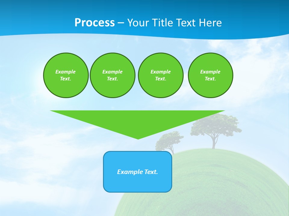 A Green Hill With Two Trees On Top Of It PowerPoint Template