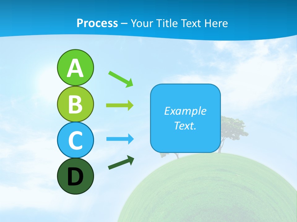 A Green Hill With Two Trees On Top Of It PowerPoint Template