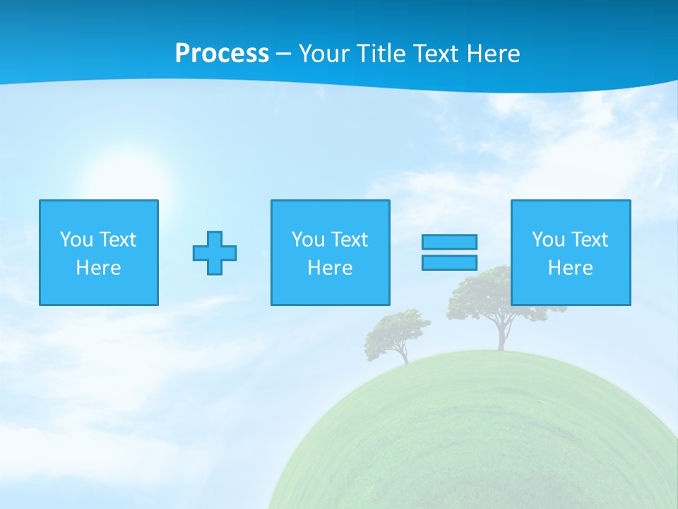 A Green Hill With Two Trees On Top Of It PowerPoint Template