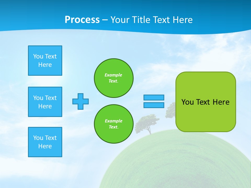 A Green Hill With Two Trees On Top Of It PowerPoint Template