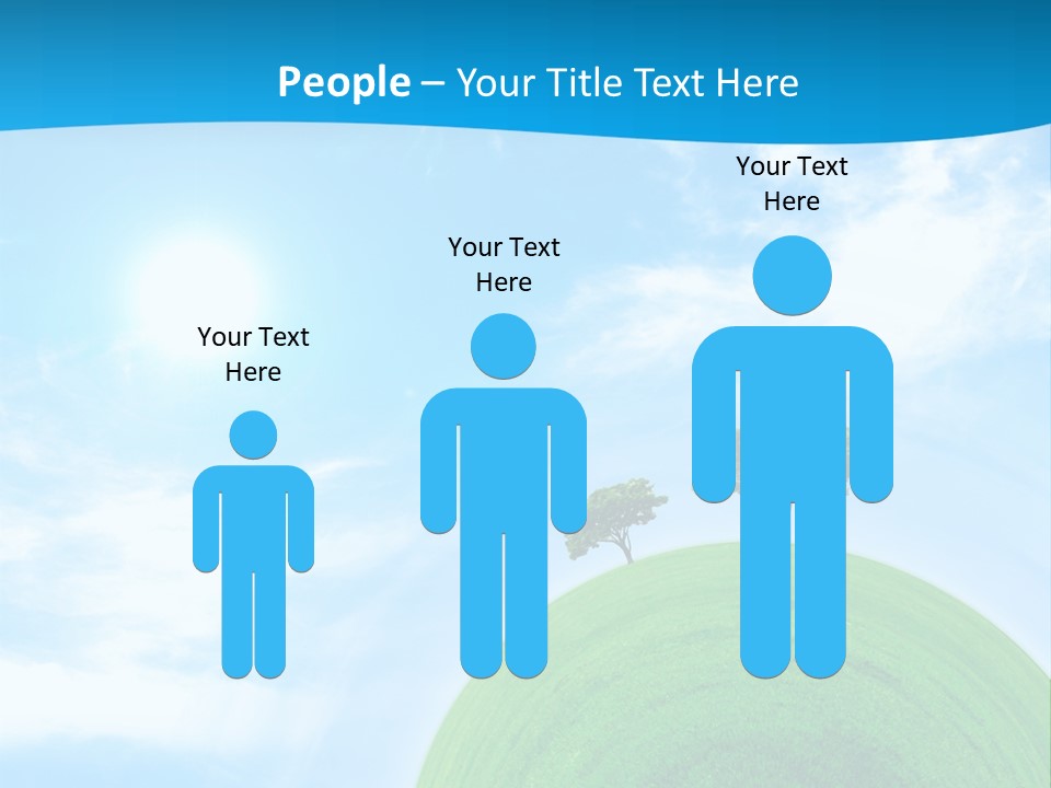 A Green Hill With Two Trees On Top Of It PowerPoint Template