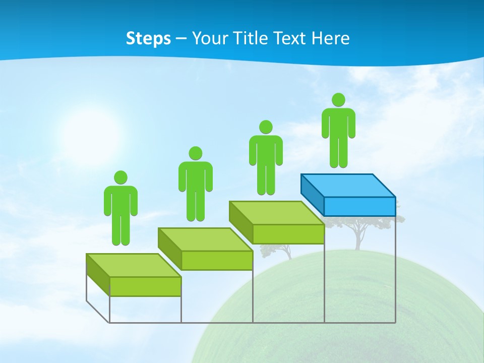 A Green Hill With Two Trees On Top Of It PowerPoint Template
