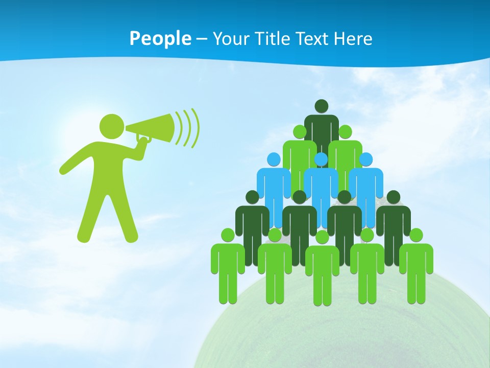 A Green Hill With Two Trees On Top Of It PowerPoint Template
