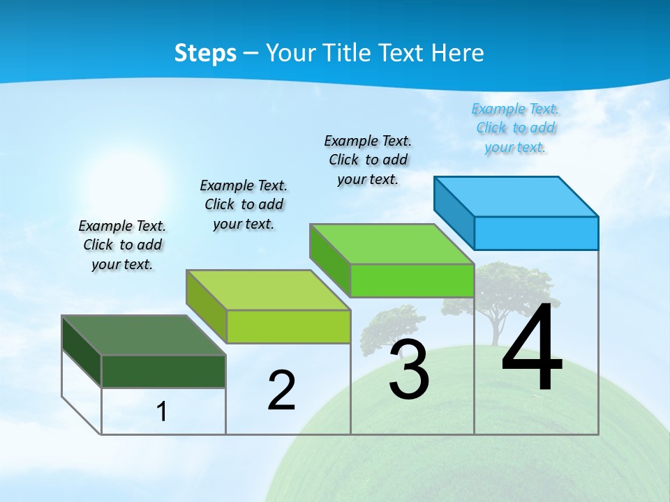 A Green Hill With Two Trees On Top Of It PowerPoint Template