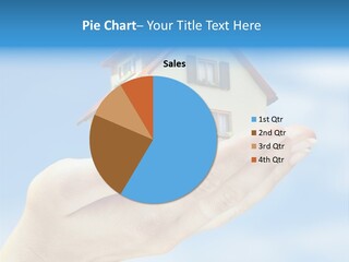 A Person Holding A Small Model House In Their Hand PowerPoint Template