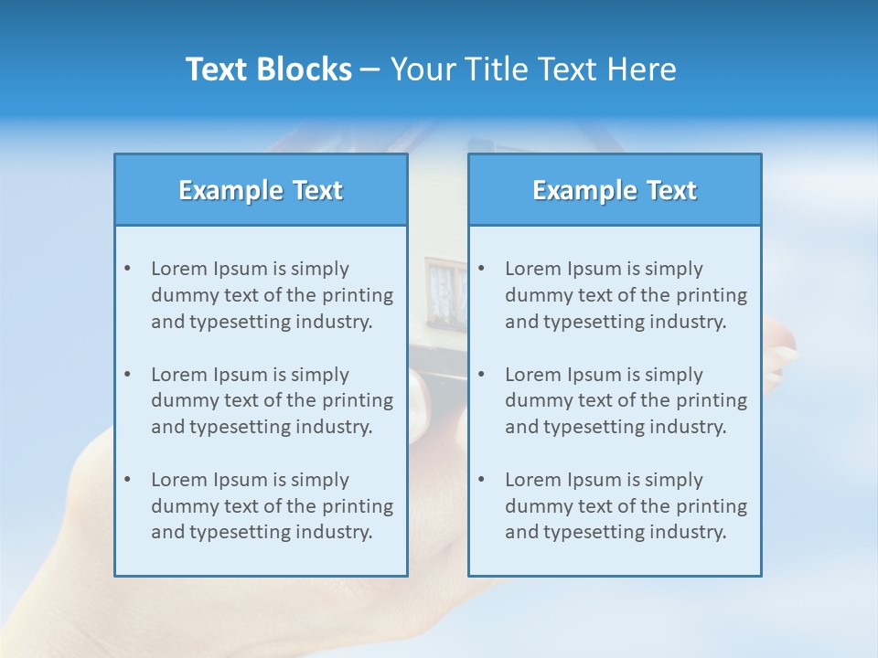 A Person Holding A Small Model House In Their Hand PowerPoint Template