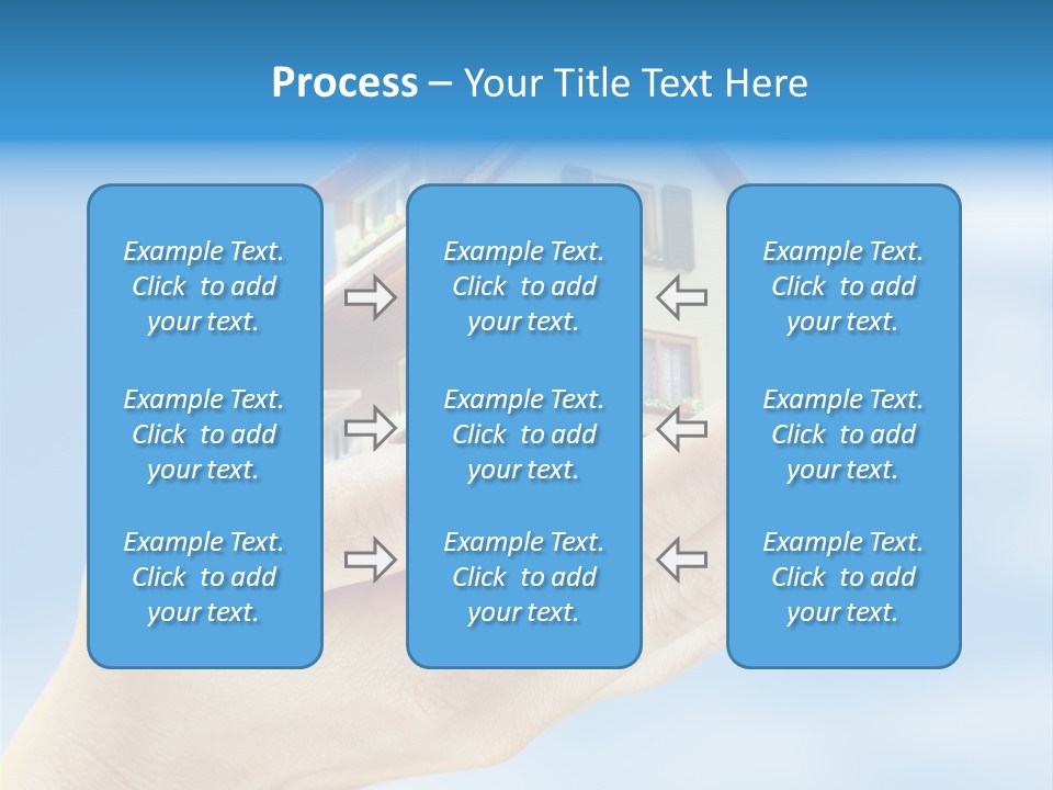 A Person Holding A Small Model House In Their Hand PowerPoint Template