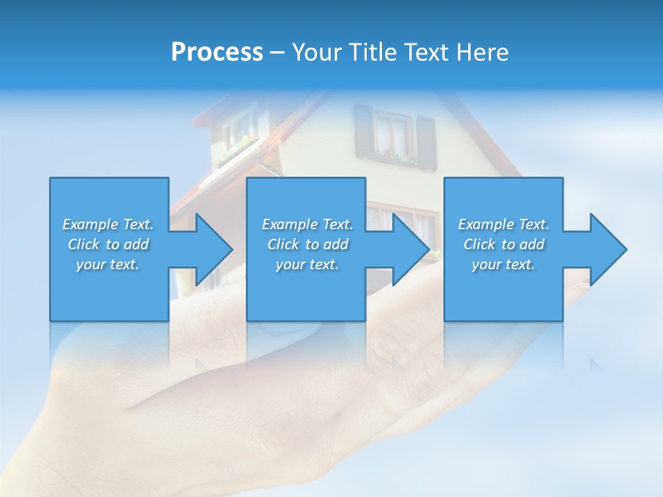 A Person Holding A Small Model House In Their Hand PowerPoint Template