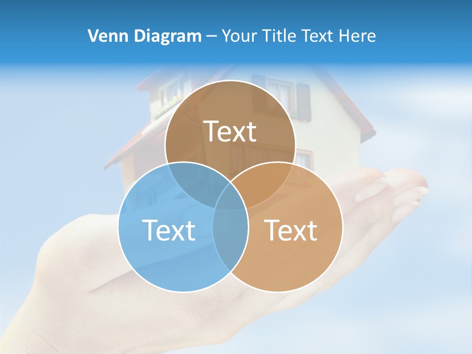 A Person Holding A Small Model House In Their Hand PowerPoint Template
