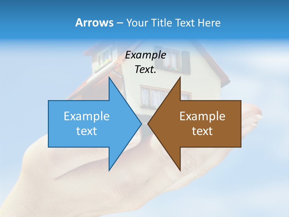 A Person Holding A Small Model House In Their Hand PowerPoint Template