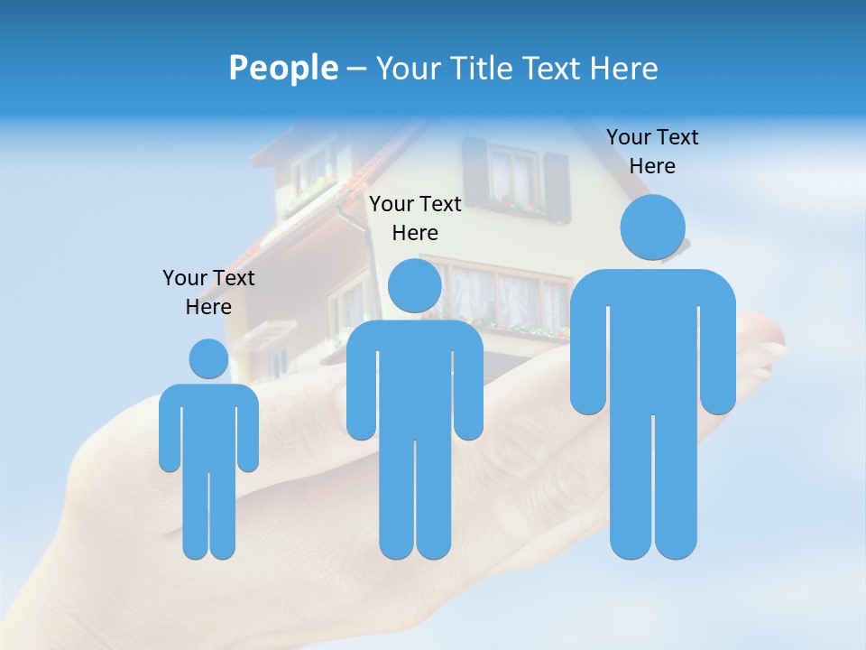 A Person Holding A Small Model House In Their Hand PowerPoint Template