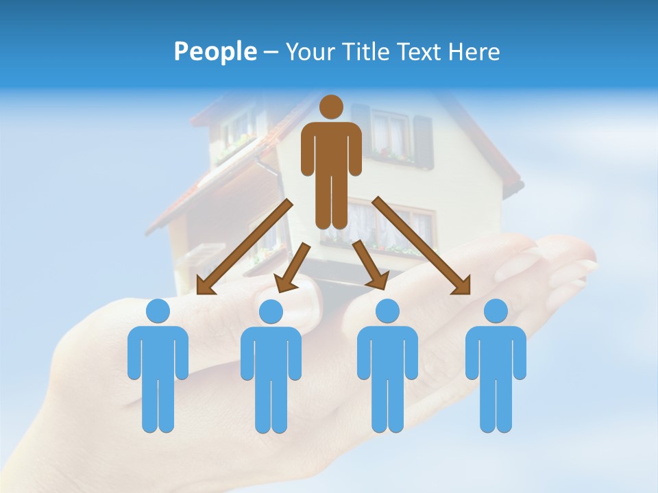 A Person Holding A Small Model House In Their Hand PowerPoint Template