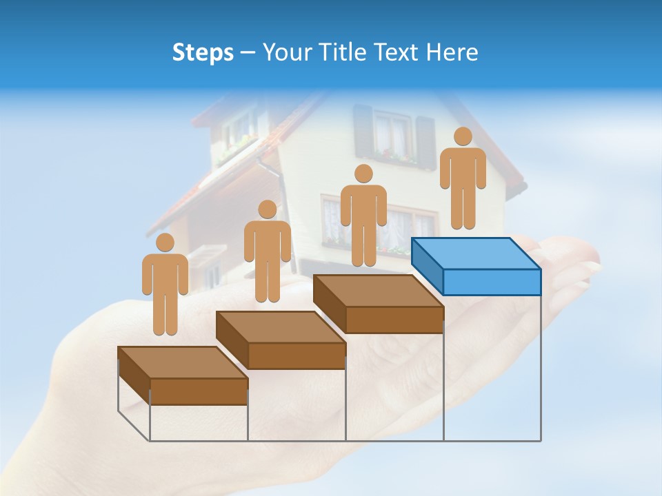 A Person Holding A Small Model House In Their Hand PowerPoint Template
