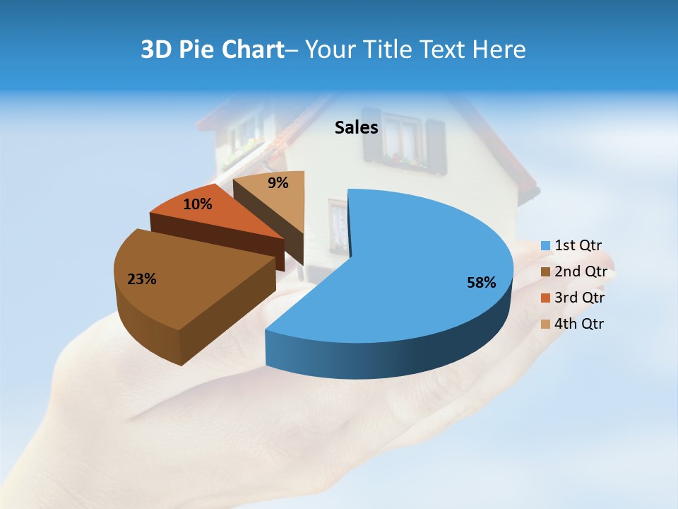 A Person Holding A Small Model House In Their Hand PowerPoint Template
