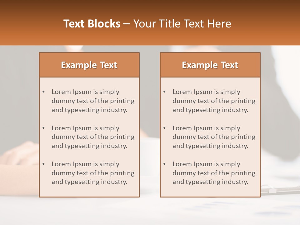 A Couple Of People Sitting At A Table With A Cup PowerPoint Template