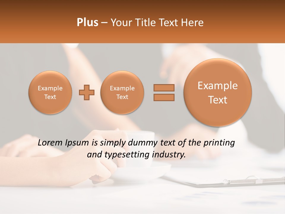 A Couple Of People Sitting At A Table With A Cup PowerPoint Template