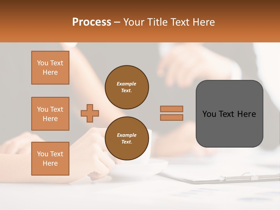 A Couple Of People Sitting At A Table With A Cup PowerPoint Template