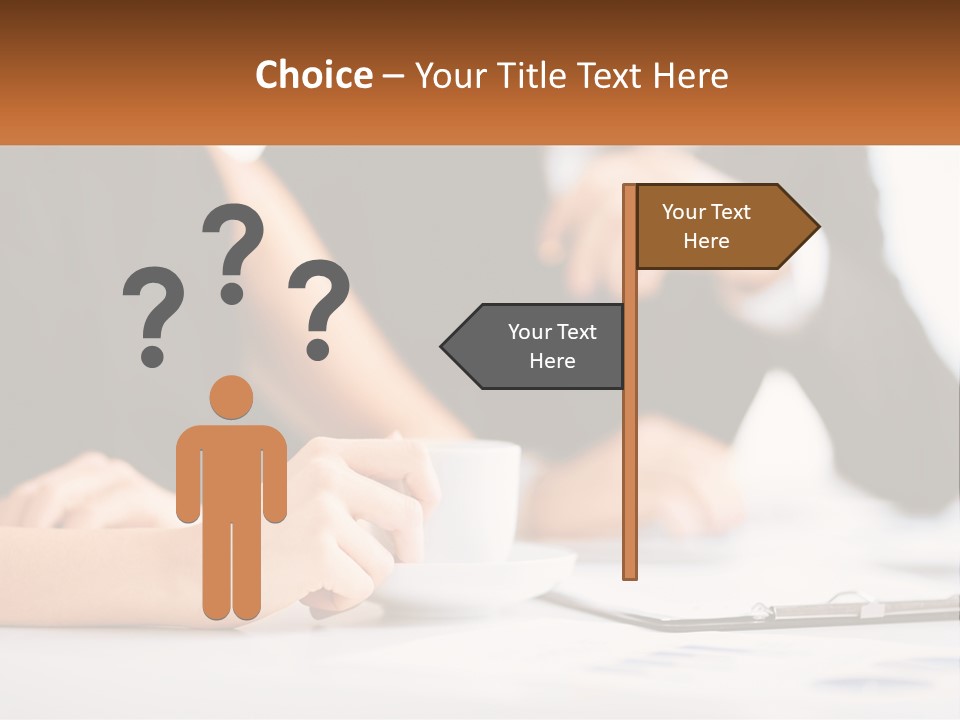 A Couple Of People Sitting At A Table With A Cup PowerPoint Template