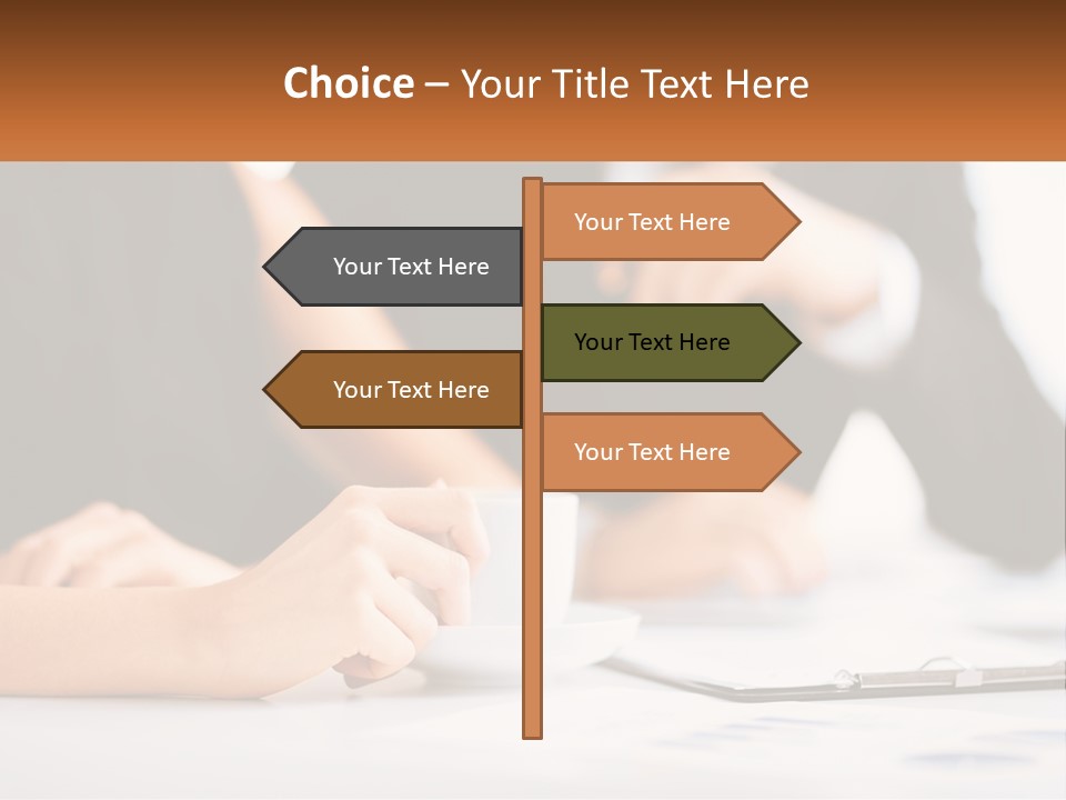 A Couple Of People Sitting At A Table With A Cup PowerPoint Template