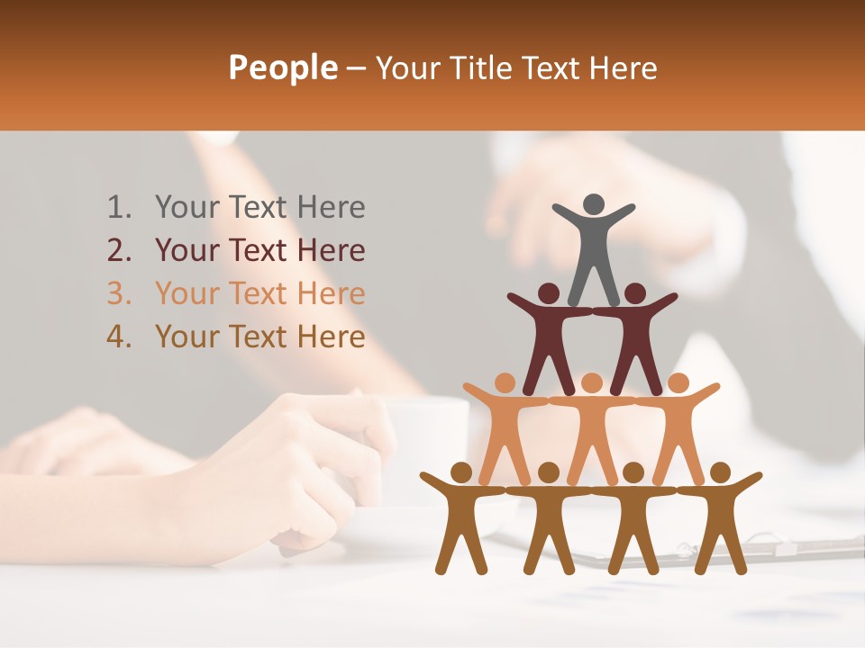 A Couple Of People Sitting At A Table With A Cup PowerPoint Template