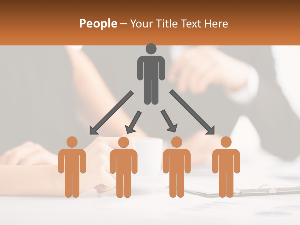 A Couple Of People Sitting At A Table With A Cup PowerPoint Template